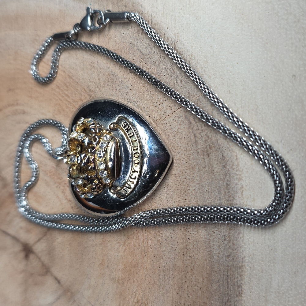 Vintage Y2K Juicy Couture Rhinestone Pendant Necklace